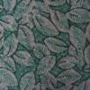 bright green w/leaf motif - cotton
