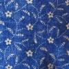 royal blue w/white flowers - cotton